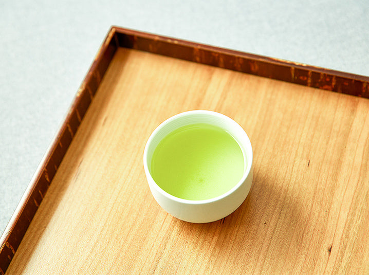 brewed Gyokuro Green Tea in a cup