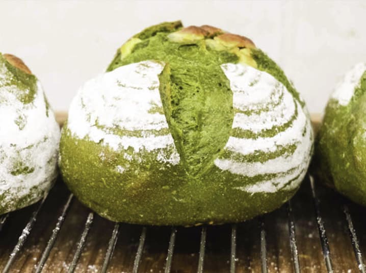 Green Tea Cake Filled with White cream