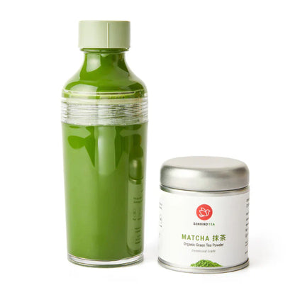 Matcha Shaker Bottle | On-The-Go Tea Brew Bottle | Senbird Tea