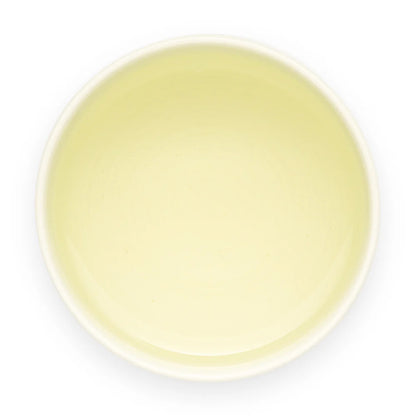Brewed Genmaicha Tsukimi tea in cup by Senbird Tea