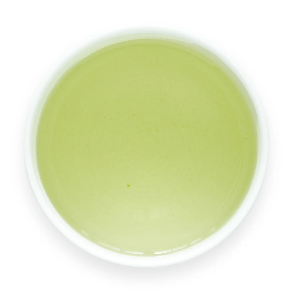Brewed Gyokuro Kotobuki tea in cup by Senbird Tea