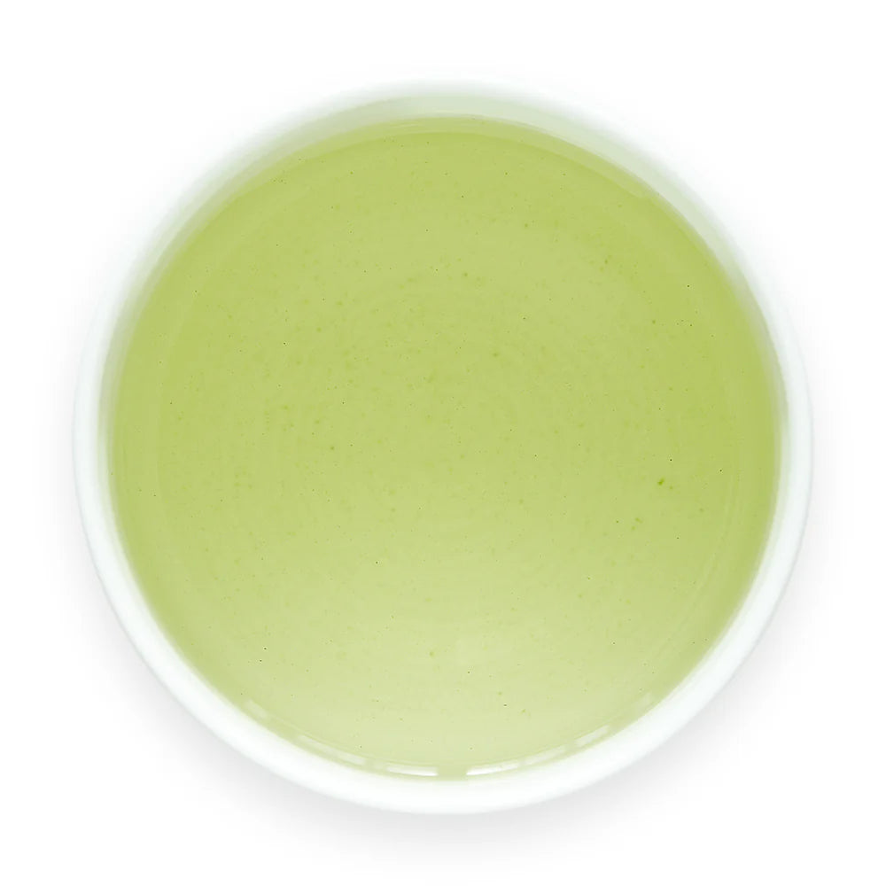 Brewed Gyokuro Mikado tea in cup by Senbird Tea