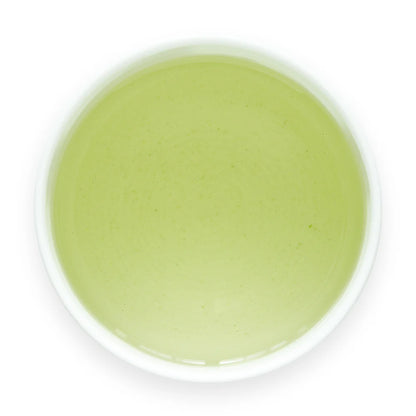 Brewed Gyokuro Mikado tea in cup by Senbird Tea