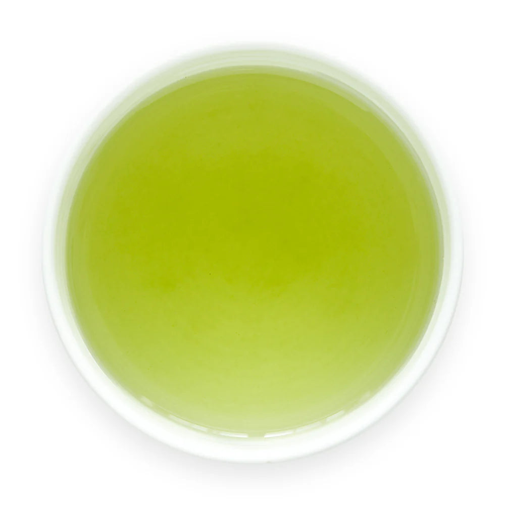 Brewed Sencha with Matcha Hime tea in cup by Senbird Tea
