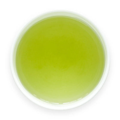 Brewed Sencha with Matcha Hime tea in cup by Senbird Tea