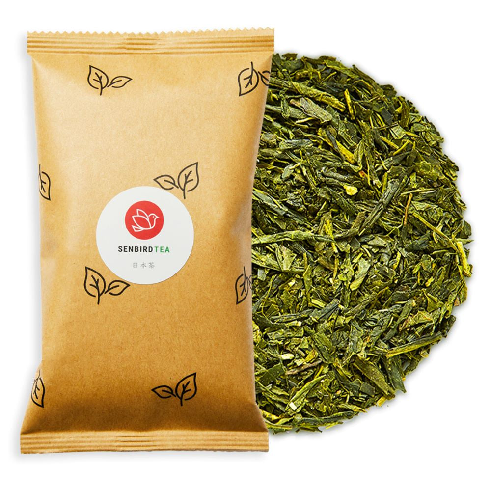 sencha_hatsuzumi_classic_green_tea_loose_leaf_tea_pile_with_refill_pouch