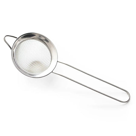 stainless_steal_tea_sifter_fine_mesh_sieve_deep_cone_shape_with_long_handle_and_resting_ear